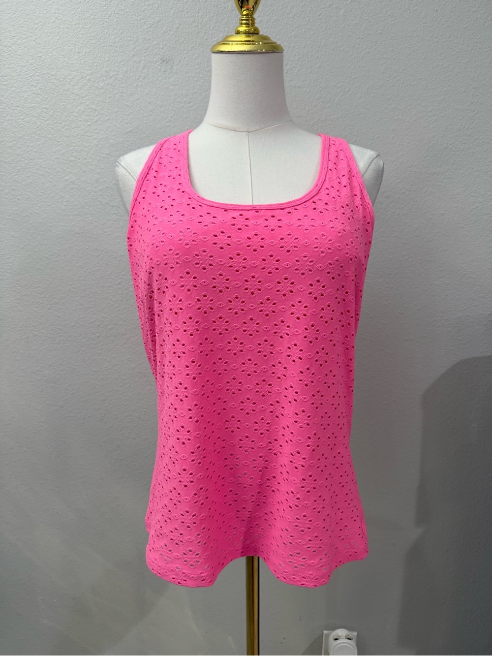 Lilly Pulitzer Asana Bra Tank Havana Pink sz L - Picture 2 of 5